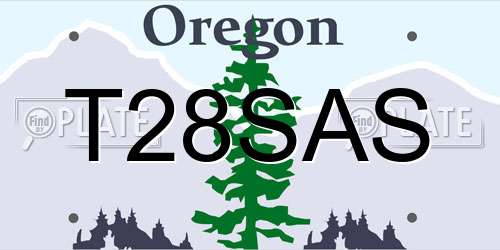 T28SAS Oregon License Plate