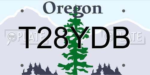 T28YDB Oregon License Plate