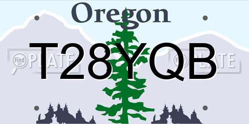 T28YQB Oregon License Plate