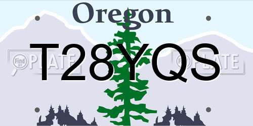 T28YQS Oregon License Plate