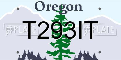 T293IT Oregon License Plate