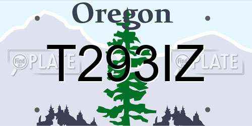 T293IZ Oregon License Plate
