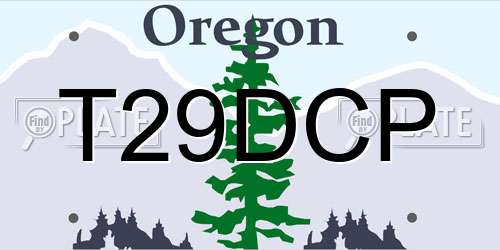 T29DCP Oregon License Plate