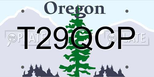 T29QCP Oregon License Plate