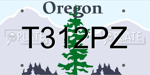 T312PZ Oregon License Plate