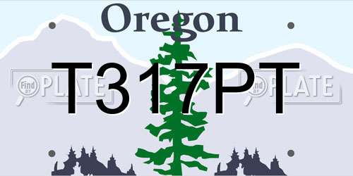 T317PT Oregon License Plate