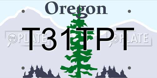 T31TPT Oregon License Plate
