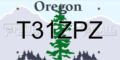 T31ZPZ Oregon License Plate
