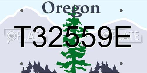 T32559E Oregon License Plate