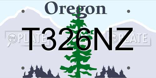 T326NZ Oregon License Plate
