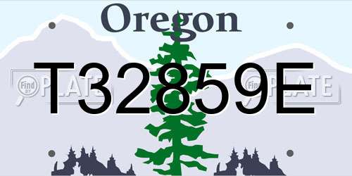T32859E Oregon License Plate