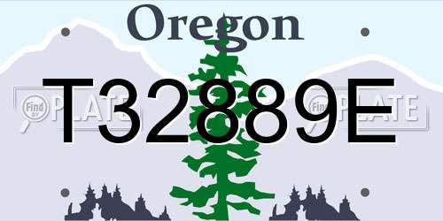 T32889E Oregon License Plate