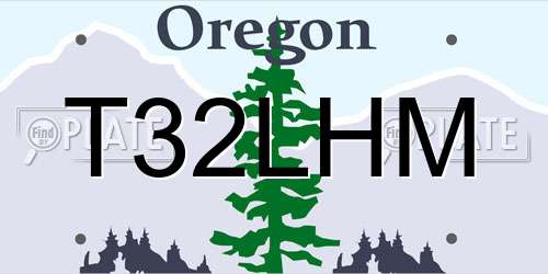 T32LHM Oregon License Plate