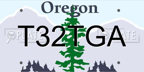 T32TGA Oregon License Plate
