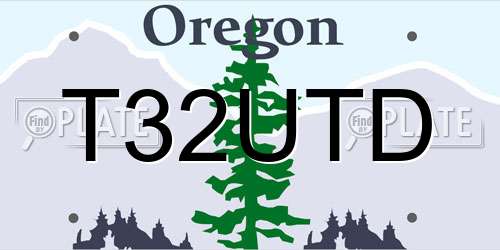 T32UTD Oregon License Plate