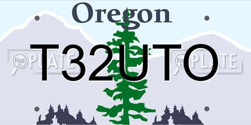 T32UTO Oregon License Plate