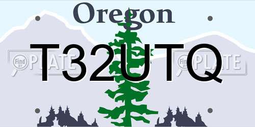 T32UTQ Oregon License Plate
