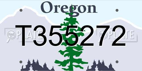 T355272 Oregon License Plate