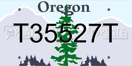 T35527T Oregon License Plate