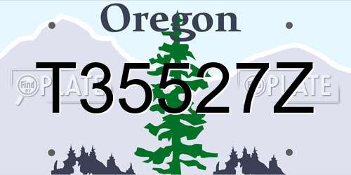 T35527Z Oregon License Plate