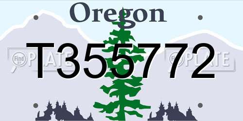 T355772 Oregon License Plate