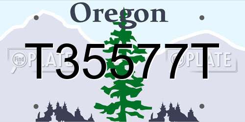 T35577T Oregon License Plate