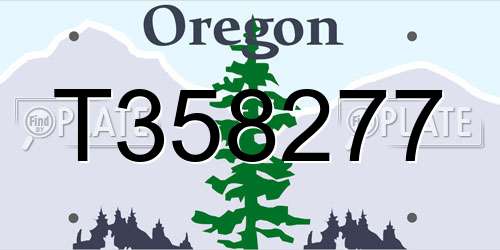 T358277 Oregon License Plate