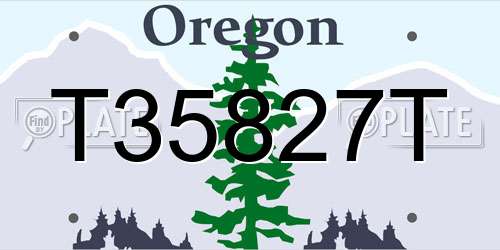 T35827T Oregon License Plate