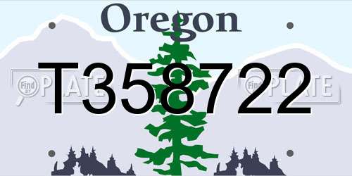 T358722 Oregon License Plate