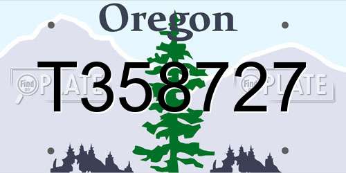 T358727 Oregon License Plate