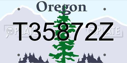 T35872Z Oregon License Plate