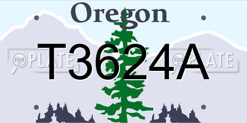 T3624A Oregon License Plate