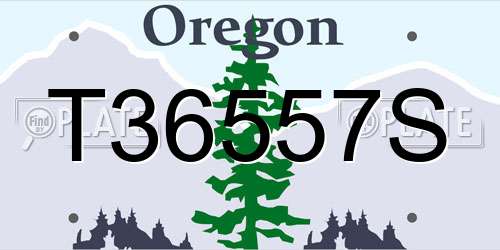 T36557S Oregon License Plate