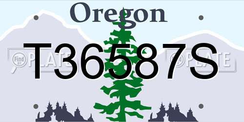 T36587S Oregon License Plate