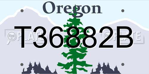 T36882B Oregon License Plate