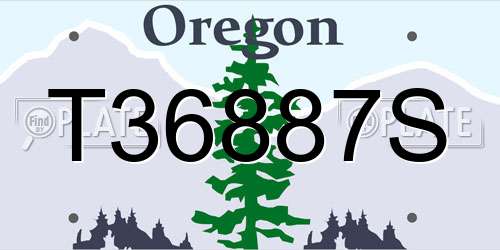 T36887S Oregon License Plate