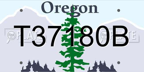 T37180B Oregon License Plate