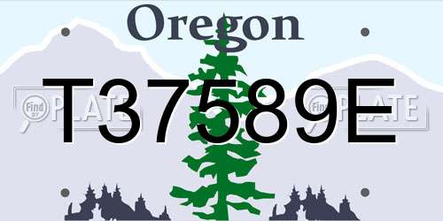T37589E Oregon License Plate