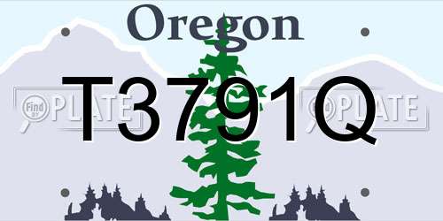 T3791Q Oregon License Plate