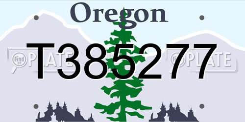 T385277 Oregon License Plate