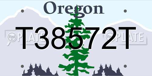 T38572T Oregon License Plate