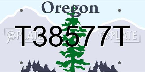 T38577T Oregon License Plate