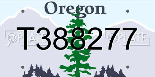 T388277 Oregon License Plate