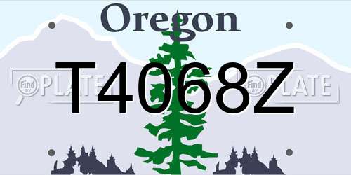 T4068Z Oregon License Plate