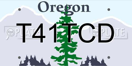 T41TCD Oregon License Plate