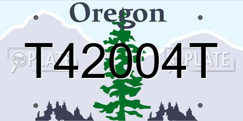 T42004T Oregon License Plate