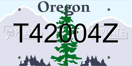 T42004Z Oregon License Plate