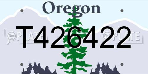 T426422 Oregon License Plate