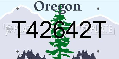 T42642T Oregon License Plate