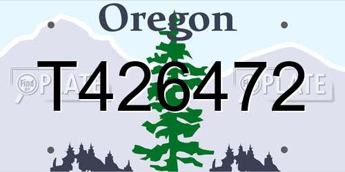 T426472 Oregon License Plate
